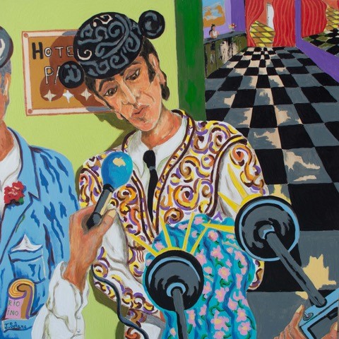 Le travail de l&rsquo;artiste Jesús Solano Calvo &lsquo;peint des couleurs&rsquo; à la Foire d&rsquo;Automne de Las Ventas