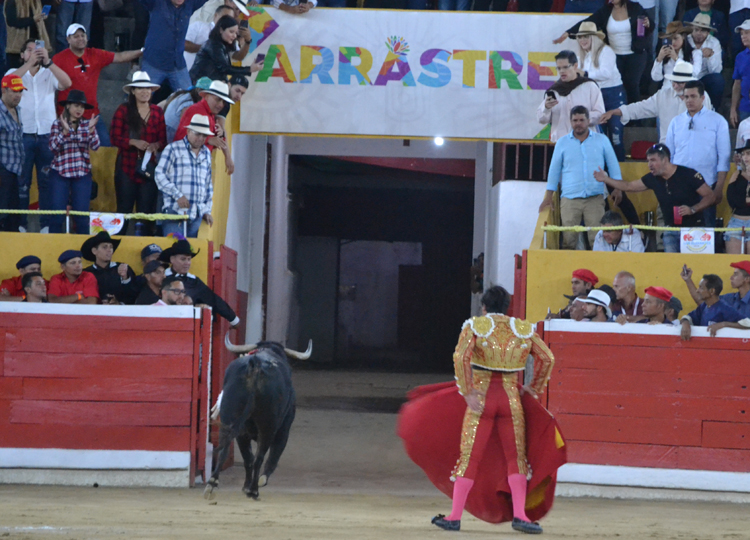 Colombo gracie un taureau à la clôture de la Foire du Soleil