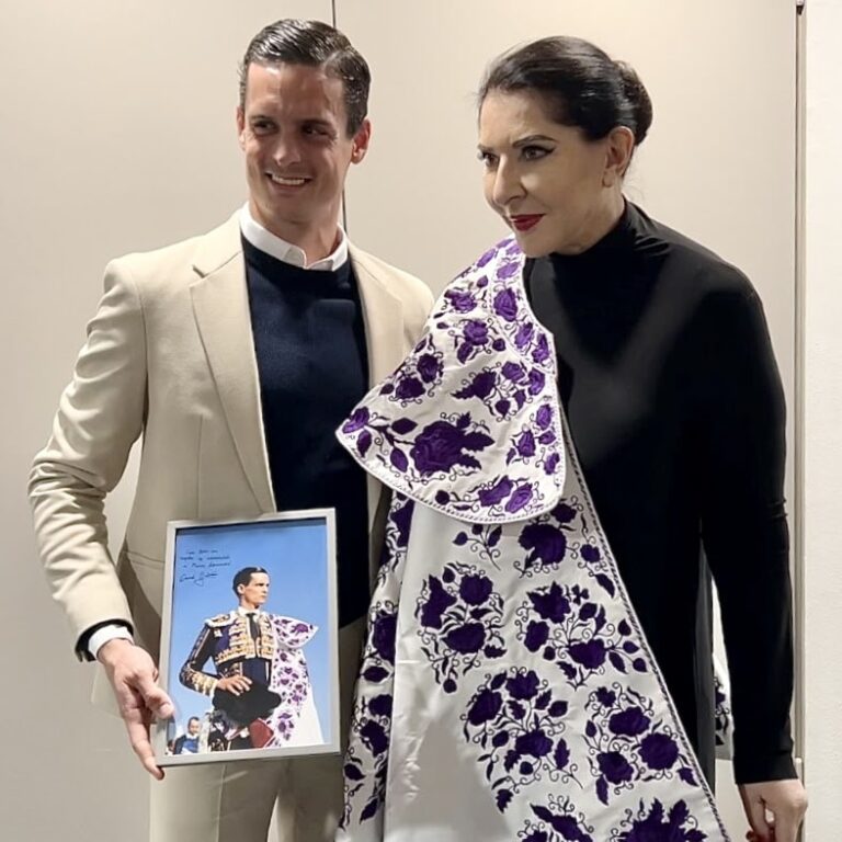 David Galván, avec Marina Abramovic, à Barcelone