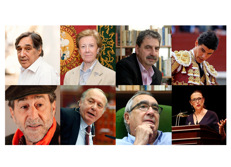 De grands noms de la tauromachie et de la culture, au temps de la Fondation d&rsquo;études taurines
