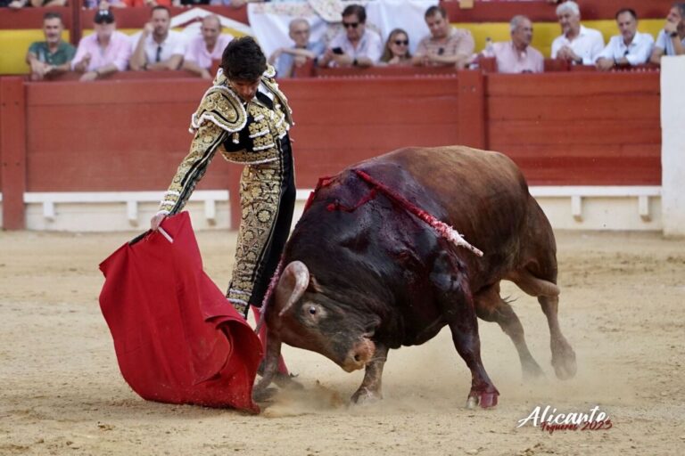 Le premier des feux de joie d&rsquo;Alicante avec El Fandi, Castella et Luque, en détail (Direct)