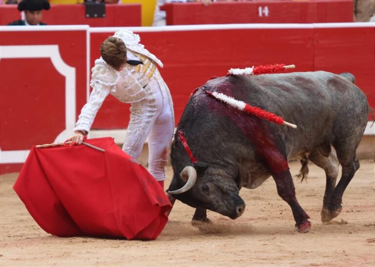 Après-midi de toreros masculins avec des &lsquo;Escolares&rsquo; coriaces à Pampelune