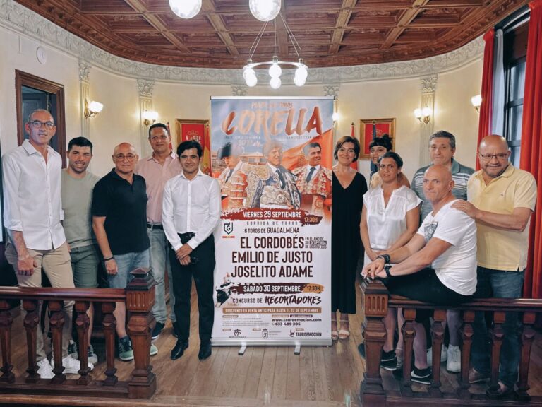 Affiche avec des incitations à Corella à la foire de San Miguel