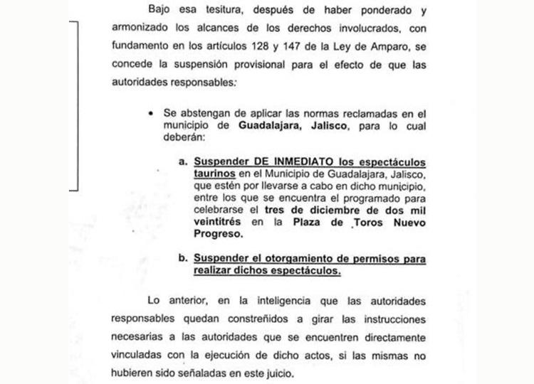 Guadalajara et CDMX, victimes d&rsquo;un usage frauduleux de la loi : les corridas ne violent aucun droit fondamental