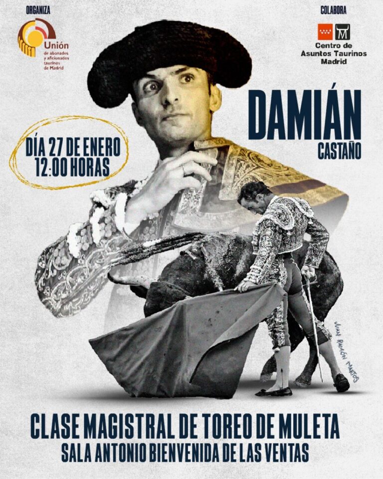 Damián Castaño donnera une masterclass de tauromachie muleta à Las Ventas