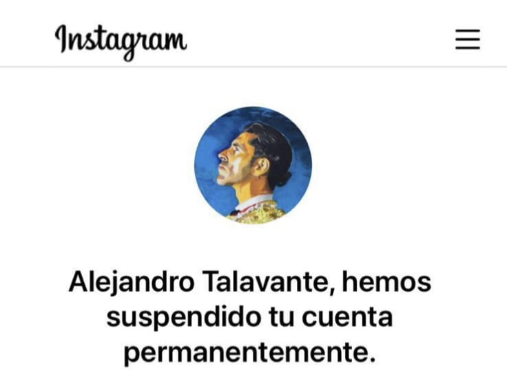 Le compte Instagram d&rsquo;Alejandro Talavante suspendu