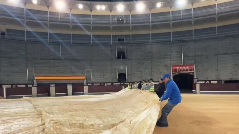 L'arène de Las Ventas est déjà protégée contre les pluies de cette semaine