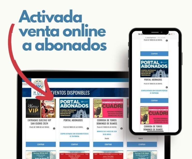 Le portail des abonnés a été activé pour l'achat de billets pour le dimanche des Rameaux et de la Résurrection à Las Ventas