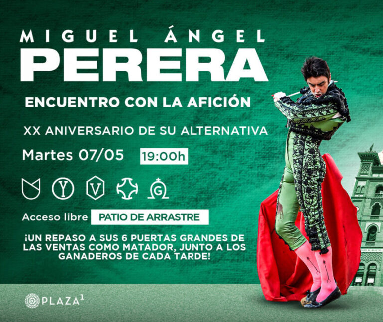 Miguel Ángel Perera rencontrera les fans demain à Las Ventas