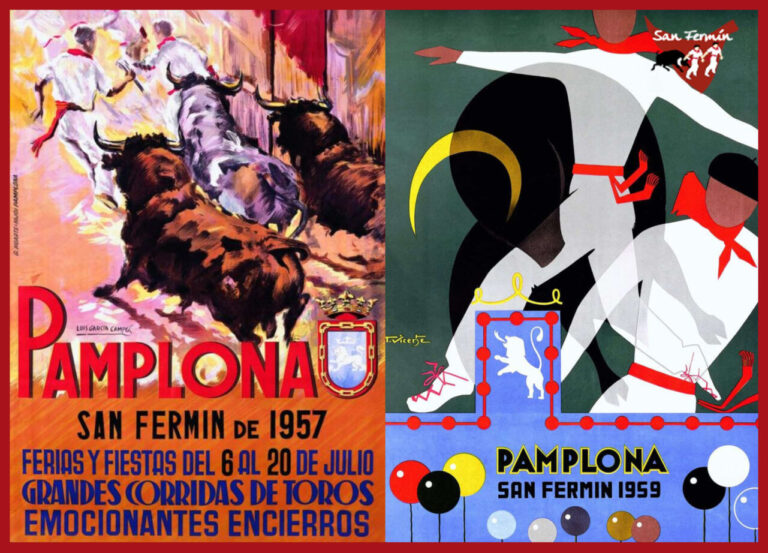 L'affiche taurine de San Fermín, une marque de Pampelune