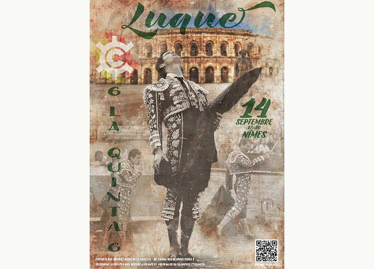Un artiste face à son histoire : affiche des six taureaux de Daniel Luque à Nîmes