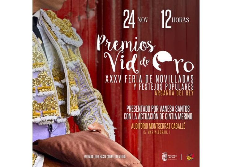 Le dimanche 24 novembre, Arganda del Rey remet les prix de sa XXXVe Foire des Novilladas