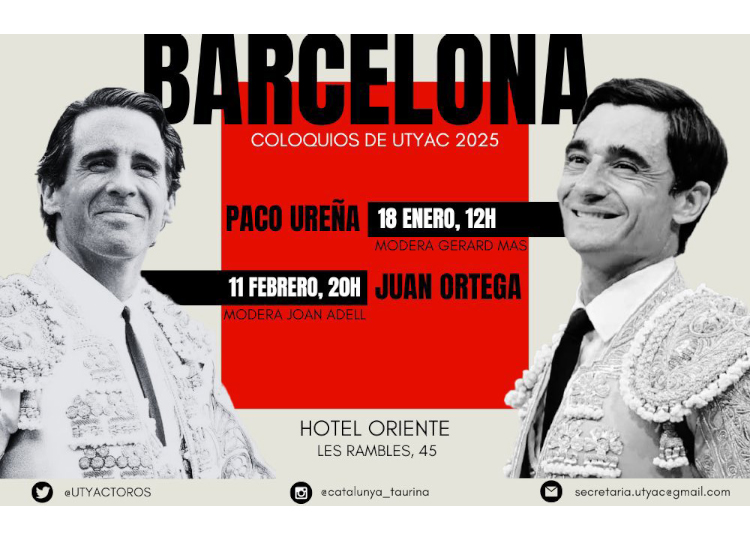 Juan Ortega et Paco Ureña, protagonistes du luxe dans les colloques de l'Union des Tauromachies et des Amateurs de Catalogne