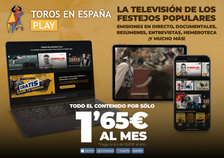 Derniers jours pour vous abonner à Toros en España Play pour seulement 1,65 € par mois