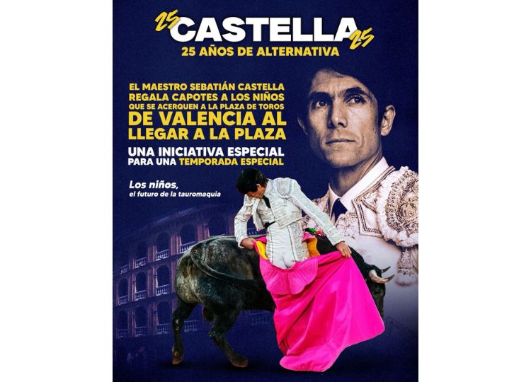Sebastián Castella, à Valencia: Capotes pour tous les enfants à l'arrivée sur la place