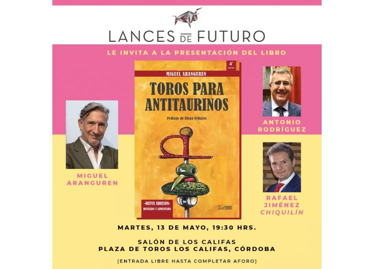 Le calife COSO accueille mardi la présentation du livre «Bulls for Antitaurinos», par Miguel Aranguren