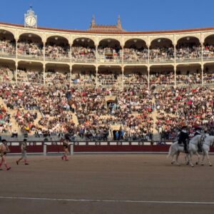 Exposition de Pepe Moral avec le premier taureau Cuadri à Madrid