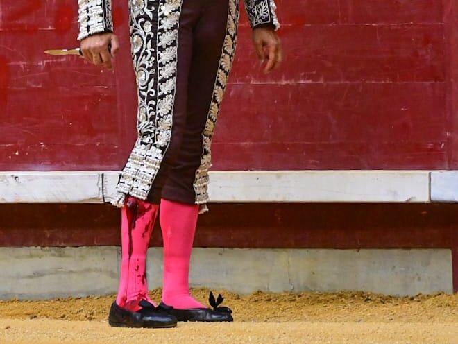 Luis Blázquez, encorné de 12 centimètres au mollet droit à Burgos