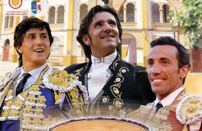 Ventura, Roca Rey et David de Miranda, à Villanueva del Arzobispo