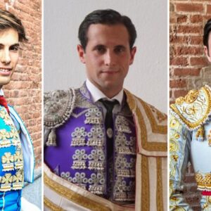 Luis Pasero, López Peregrino et Mario Vilau, avant le quatrième spectacle nocturne du Cénate Las Ventas
