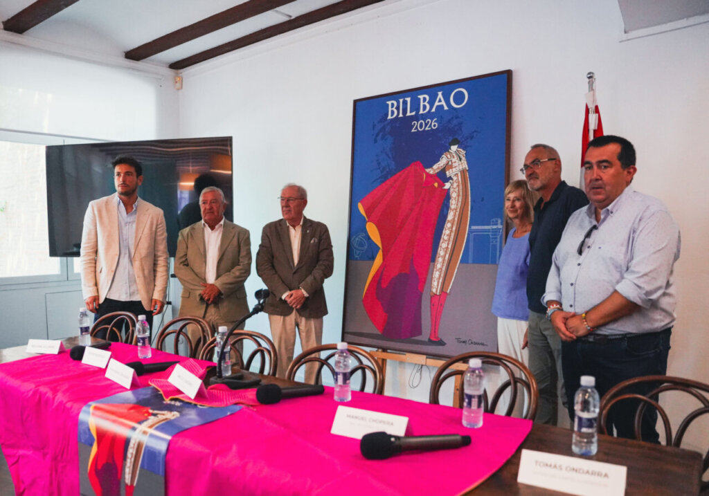 Juan Manuel Delgado, président du Club taurin le plus excellent de Bilbao, et Javier Nebreda, président du Club Cocherito, au colloque de présentation des Corridas Générales 2026