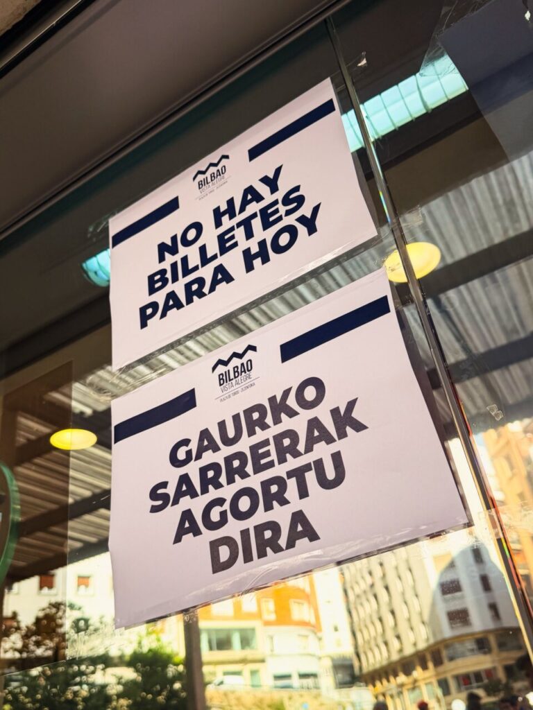 Historiquement, il n'y a pas de billets à Bilbao quinze ans plus tard


