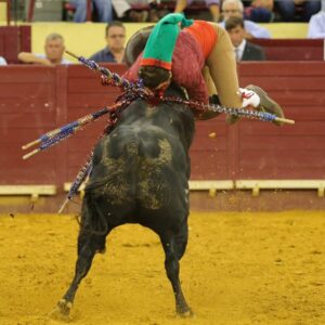 Los Forcados prennent le relais pour la nuit à Campo Pequeno