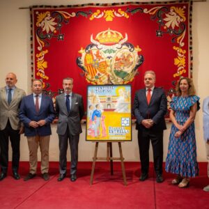 Présentation de l'affiche de la Fête taurine au profit de la Confrérie de l'Étoile et de l'Autisme Séville