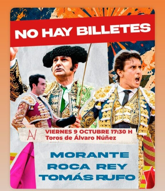 Historique « Il n'y a pas de billets » à Valence : Morante, Roca Rey et Rufo sont complets pour le 9 octobre